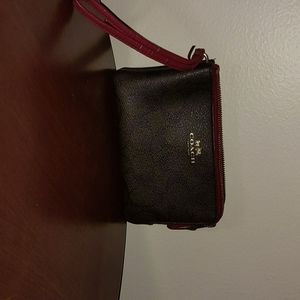 COACH SIGNATURE Wallet (BRWN/RED)